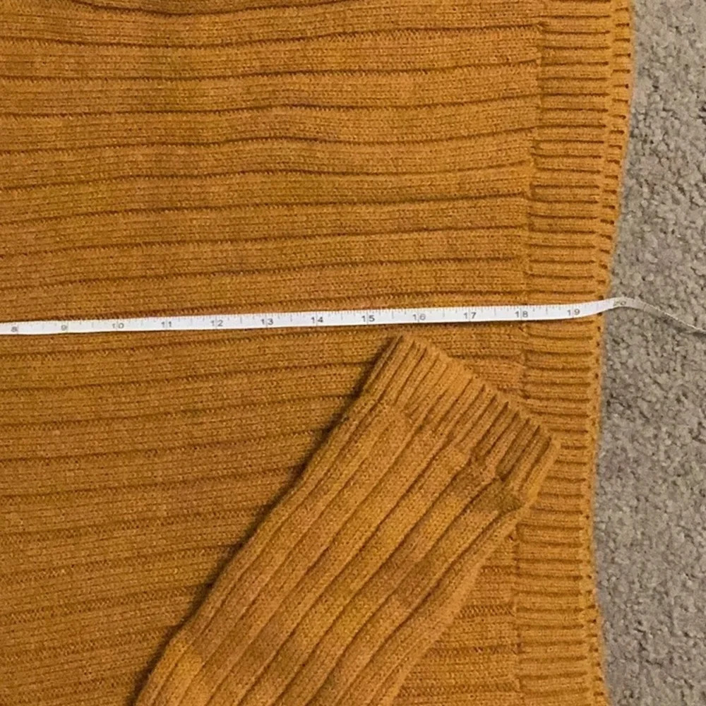 PACSUN LA HEARTS Women's Cropped Sweater Ribbed Brown/Mustard Size Medium - Picture 6 of 7